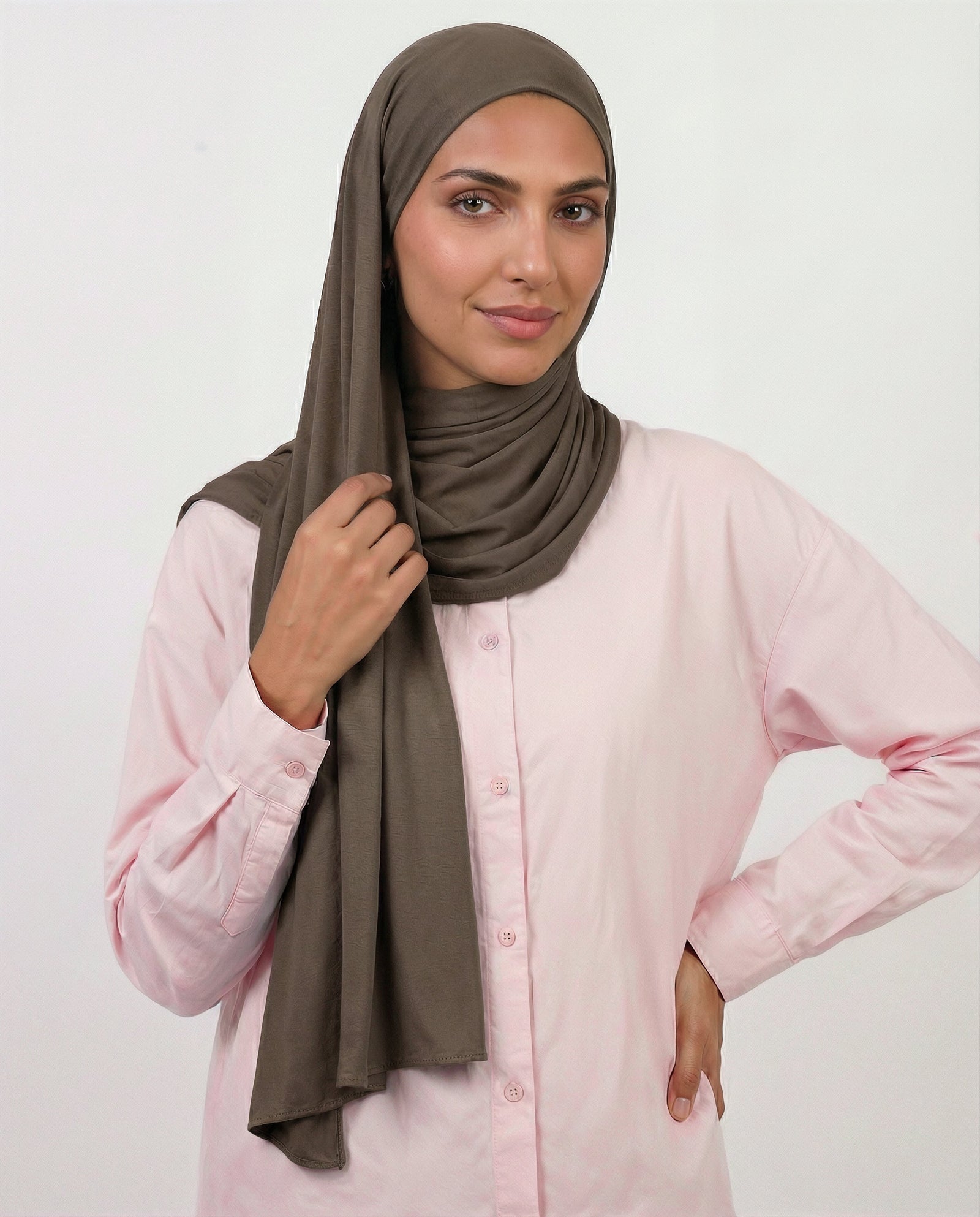 Lycra Coton Maxi – Taupe foncé