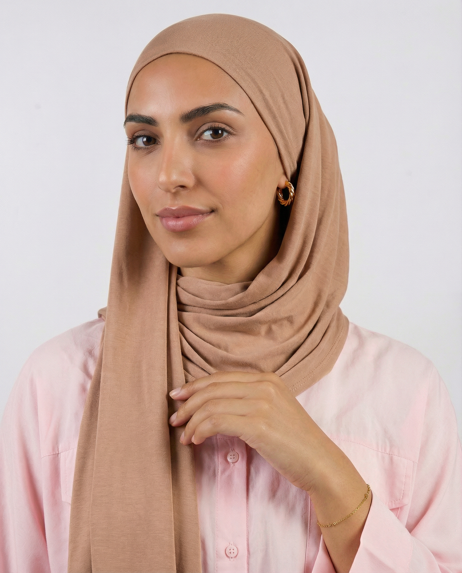 Lycra Coton Maxi – Pêche Clair