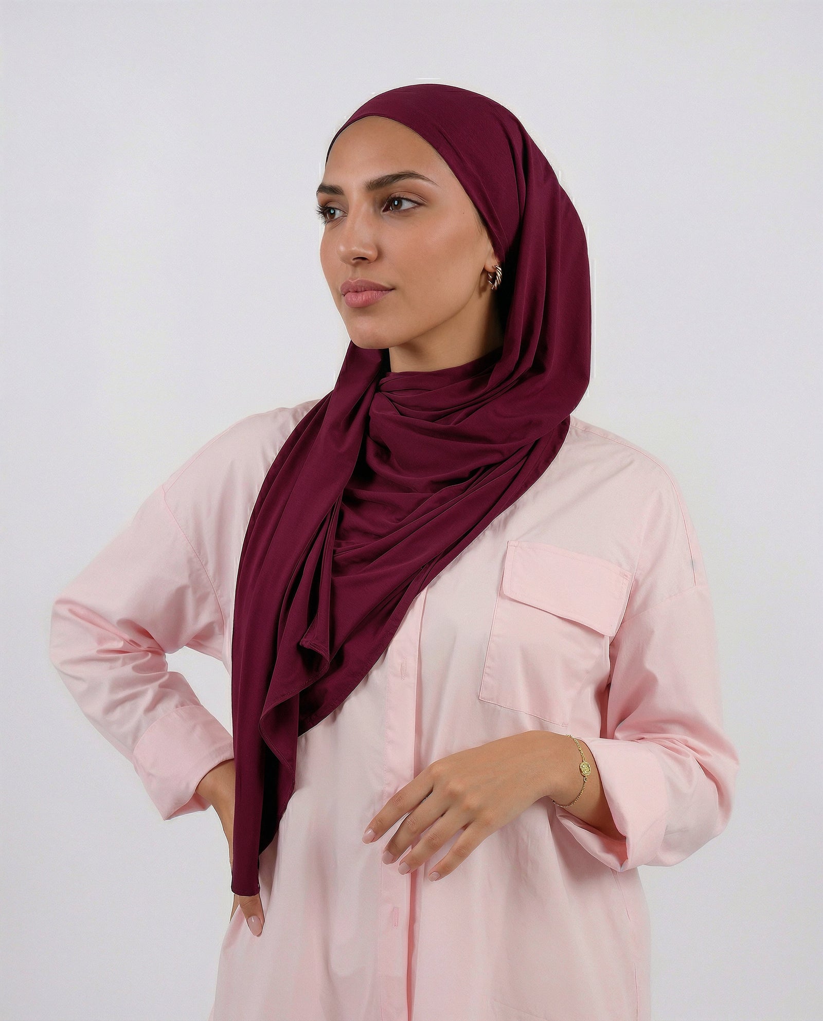 Lycra Coton Maxi – MAROON